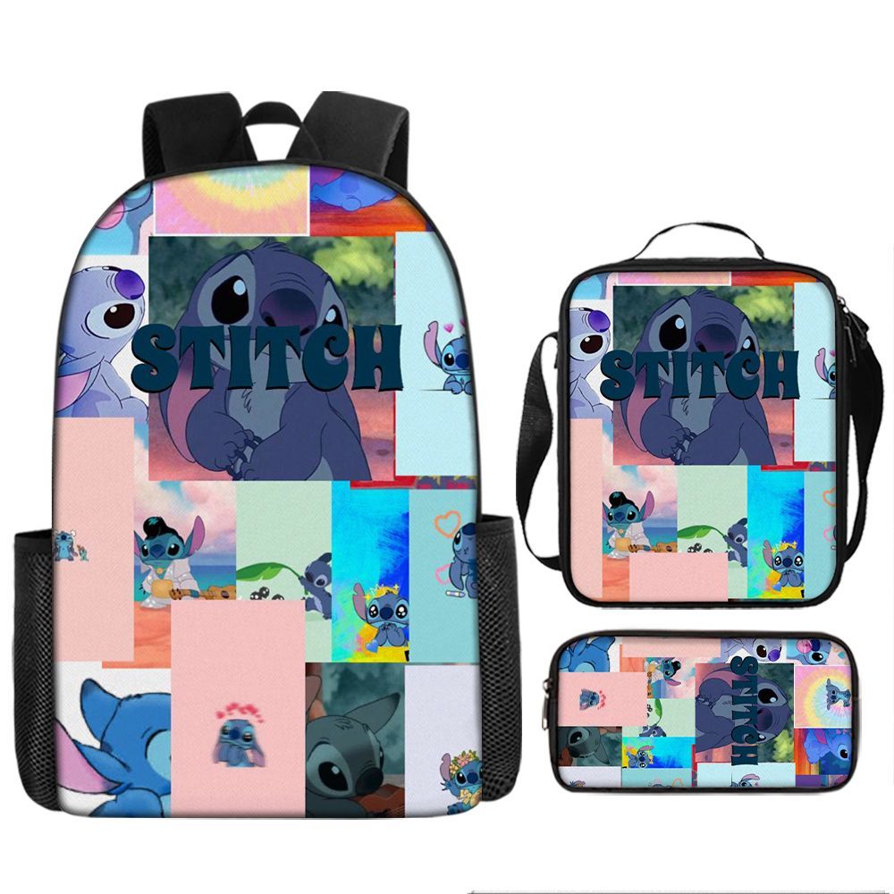 P nueva mochila secundaria de dibujos animados Shi Dizai alrededor de la mochila de moda para hombres y mujeres, bolso de gran capacidad para estudiantes. 