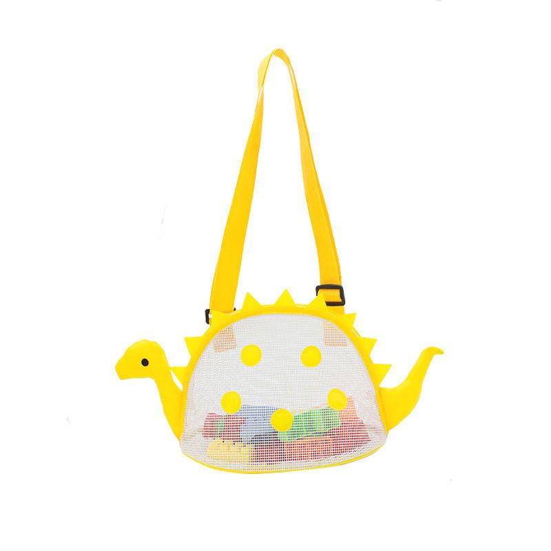 P New Summer Dinosaur Children's Beach Bag Beach Shell Bag Beach Playing Water and Sand Storage Bag 0.06kg