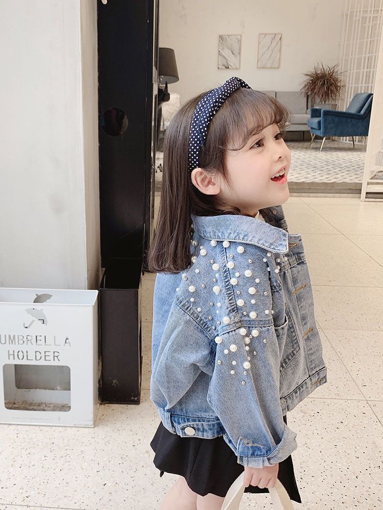 Girls' Baby Coat Women's Spring and Autumn Children's Denim New Spring Clothing Little Girls' Children's Clothing Korean Edition Foreign Style Coat