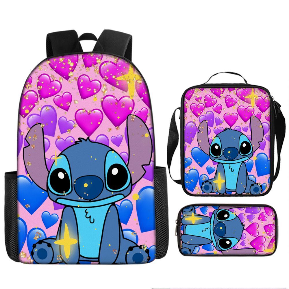 P nueva mochila secundaria de dibujos animados Shi Dizai alrededor de la mochila de moda para hombres y mujeres, bolso de gran capacidad para estudiantes. 