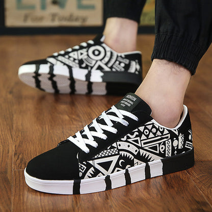 A 2024 Spring New Men's Casual Shoes Trendy Shoes Canvas Shoes Korean Edition Sports Trendy Men's Student Board Shoes 7631