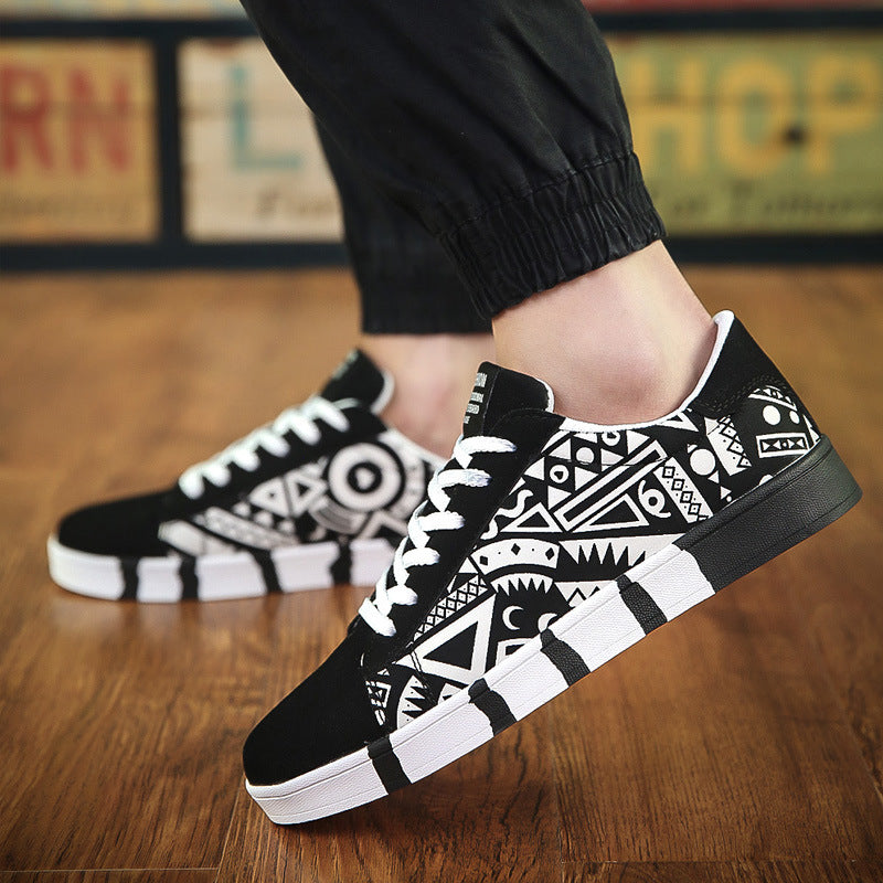 A 2024 Spring New Men's Casual Shoes Trendy Shoes Canvas Shoes Korean Edition Sports Trendy Men's Student Board Shoes 7631