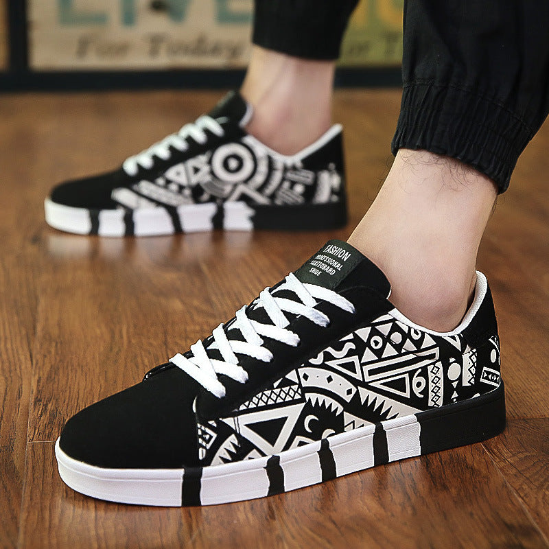 A 2024 Spring New Men's Casual Shoes Trendy Shoes Canvas Shoes Korean Edition Sports Trendy Men's Student Board Shoes 7631