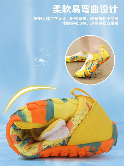 A Children's summer beach shoes, anti-cut, quick-drying mesh for swimming, breathable and comfortable sandals, outdoor sports wading