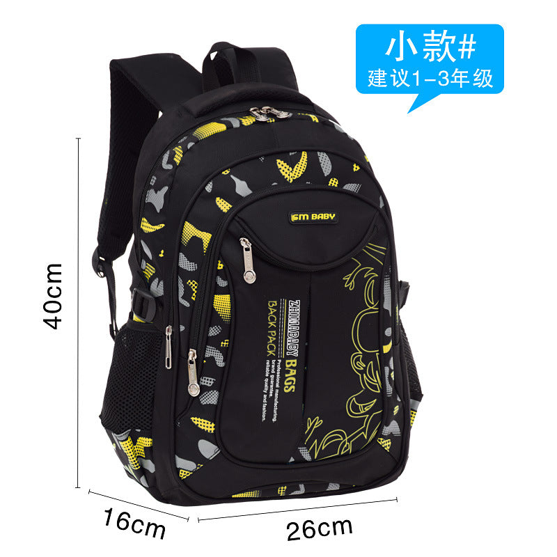 A Manufacturer A wholesales Korean printed backpacks for primary school students aged 1-3 to 6, providing spinal protection and leisure for children aged 6-12