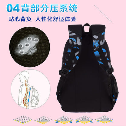 A Manufacturer A wholesales Korean printed backpacks for primary school students aged 1-3 to 6, providing spinal protection and leisure for children aged 6-12