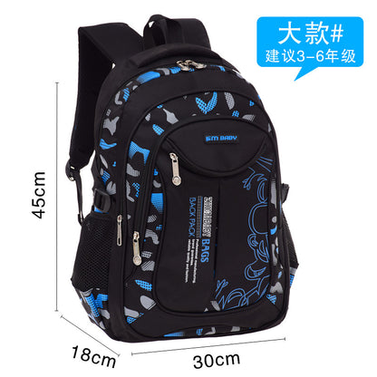 A Manufacturer A wholesales Korean printed backpacks for primary school students aged 1-3 to 6, providing spinal protection and leisure for children aged 6-12