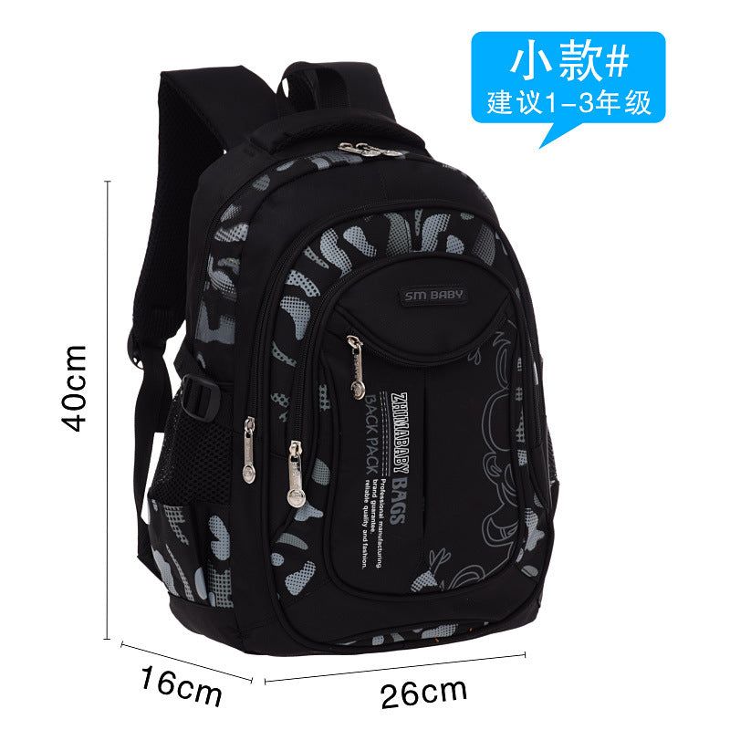 A Manufacturer A wholesales Korean printed backpacks for primary school students aged 1-3 to 6, providing spinal protection and leisure for children aged 6-12