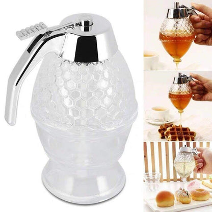 Honey bottle syrup juice dispenser acrylic honey syrup dispensing honey jar squeezer