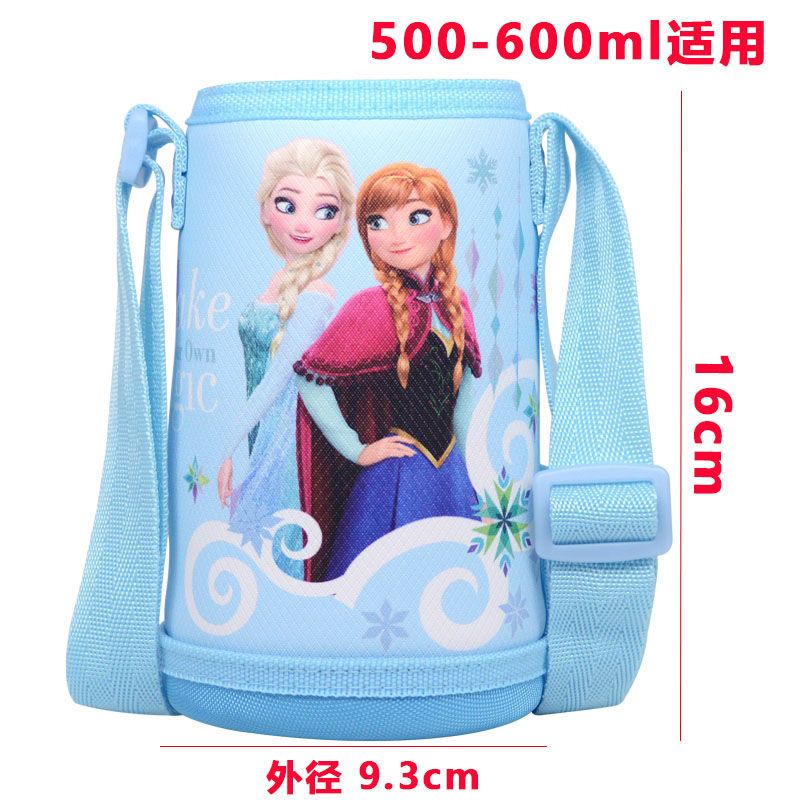 Funda para taza de agua para niños, portavasos, funda protectora con forma de oso, anticaídas universal, para llevar cruzada, correa para el hombro, funda para taza con aislamiento portátil de Disney 