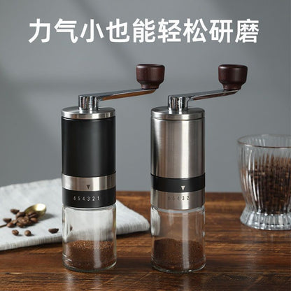 【Stainless steel grinding core】Six Adjustable Coffee Grinder, Hand Crank Coffee Grinder, Italian Home Users