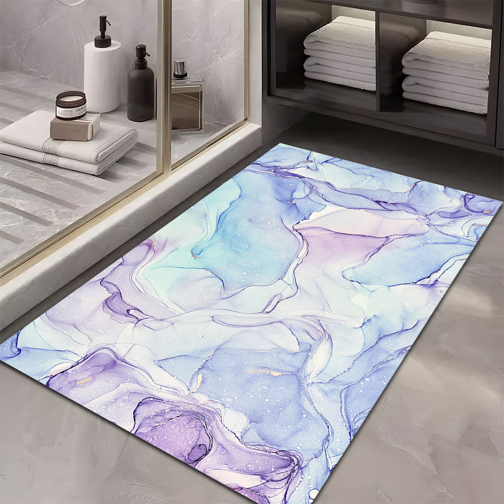 Alfombrilla absorbente para baño de barro de diatomeas suave, antideslizante, de secado rápido, para puerta de inodoro 