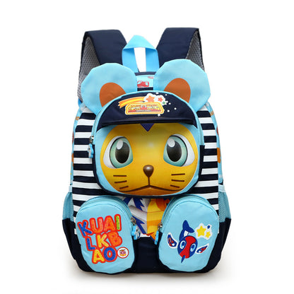 A Kindergarten School Bag Wholesale Children's Cartoon Bags Children's School Bags Reduce Burden and Backbone Protection Shoulder Bags Primary School Student School Bags