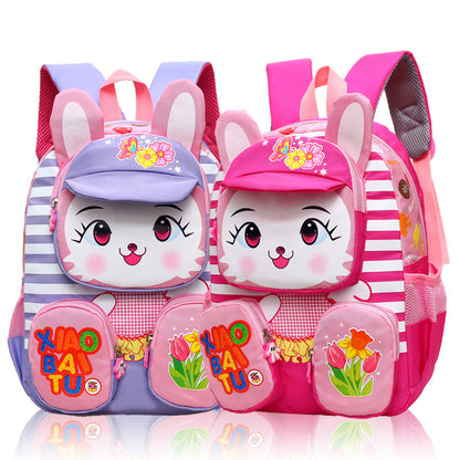 A Kindergarten School Bag Wholesale Children's Cartoon Bags Children's School Bags Reduce Burden and Backbone Protection Shoulder Bags Primary School Student School Bags