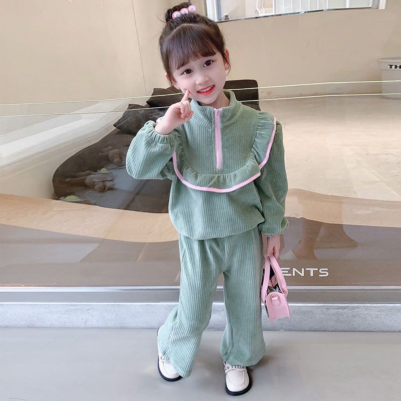 Children&#039;s Spring Suit New Women&#039;s Children&#039;s Wear Fashion Small Fragrance Two-piece Baby Spring and Autumn Clothes Tide