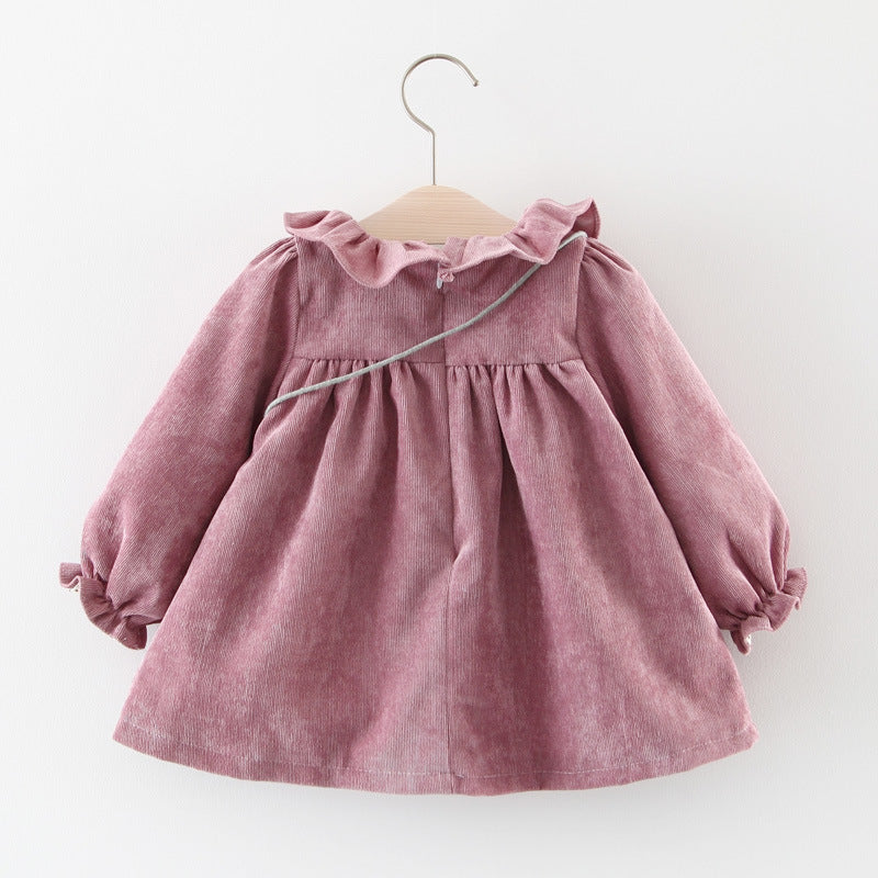 A146 Spring and Autumn New Girls Long Sleeve Princess Skirt Baby Base Shirt Princess  Skirt with Bag 0.35kg