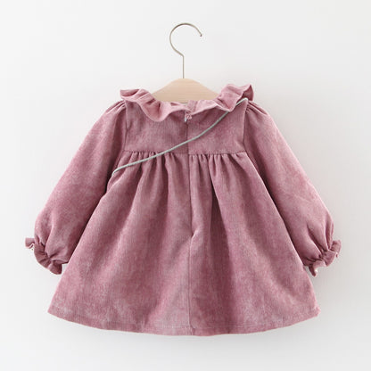 A146 Spring and Autumn New Girls Long Sleeve Princess Skirt Baby Base Shirt Princess  Skirt with Bag 0.35kg