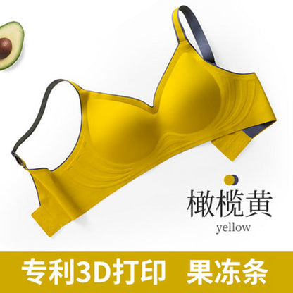 P Thai latex underwear women's new small breasts gathered underwear no underwire bra seamless bra gathered anti-sagging