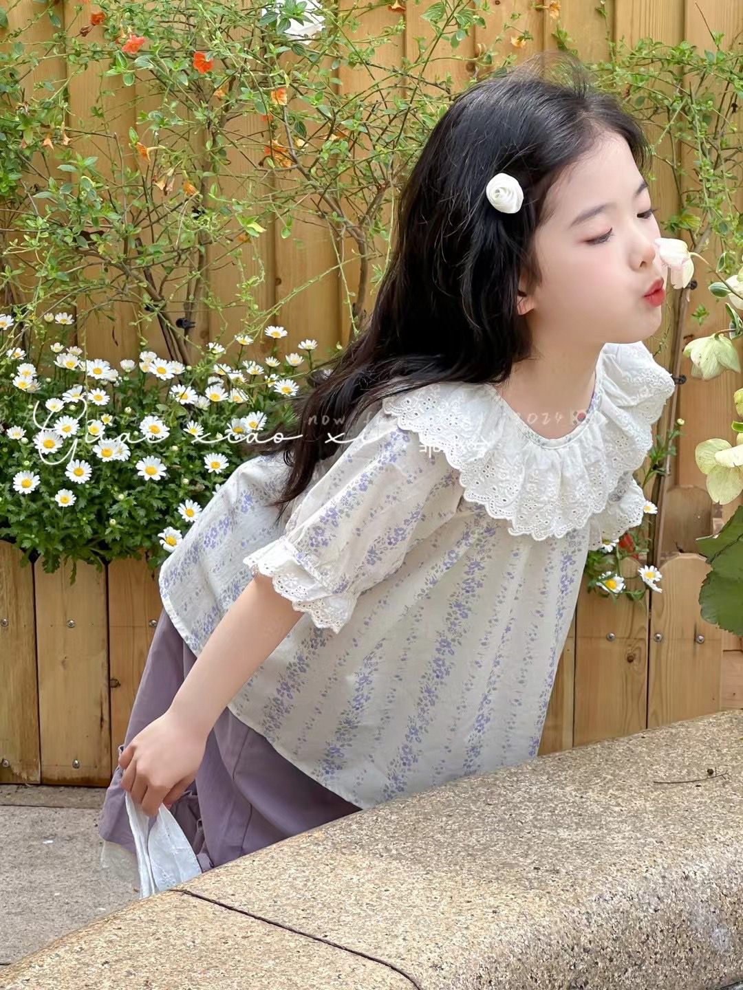 Camisas de muñeca para niñas P y ropa de verano 24 nuevos trajes de moda para niños El traje de verano de dos piezas para bebés es extranjero y dulce. 