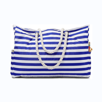 P Fashion stripe travel beach bag large capacity hand storage bag shoulder shopping bag light travel