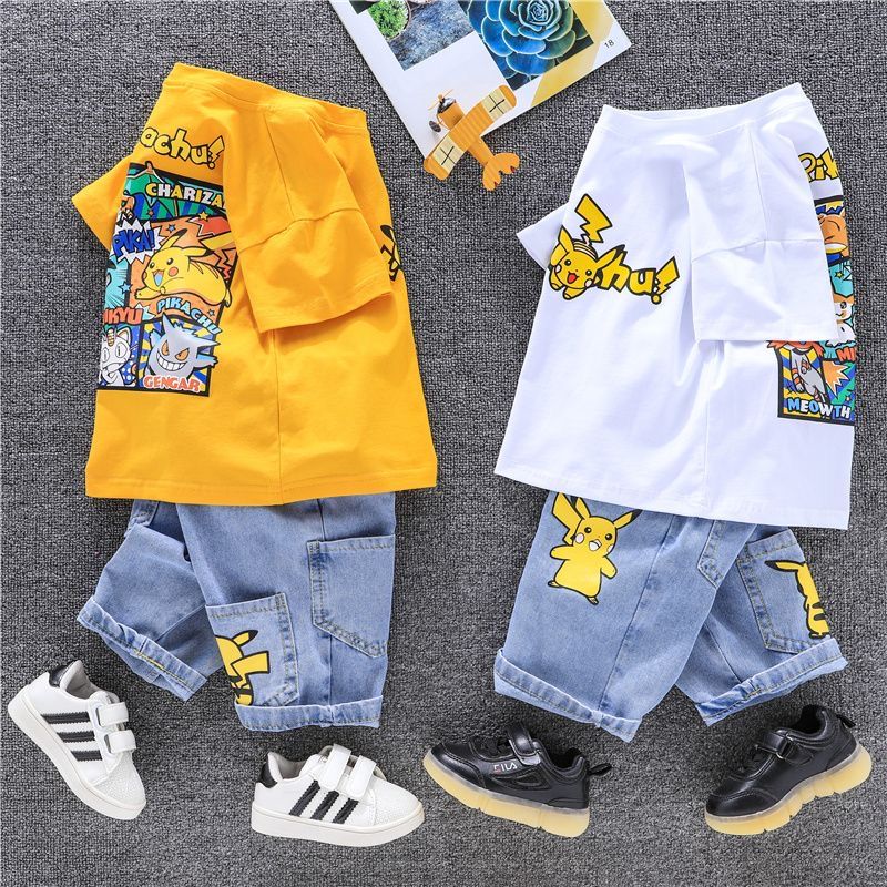 P Boys Summer Set 2024 New Fashionable and Fashionable Children's Clothing Summer Handsome Baby Summer Clothing Children's Short Sleeves