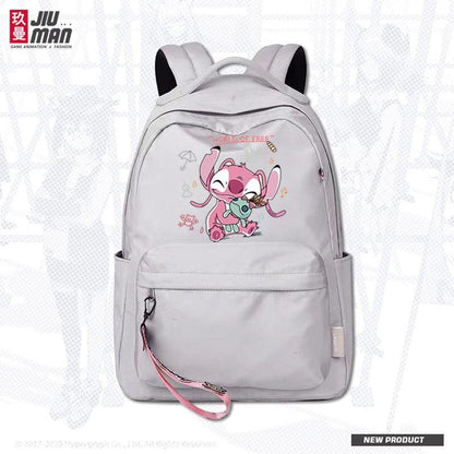 P Stitch, Stitch Cartoon, Anime, Surrounding Students, Waterproof Schoolbag, Men's and Women's Fashion, Simple Backpack, 0.6KG