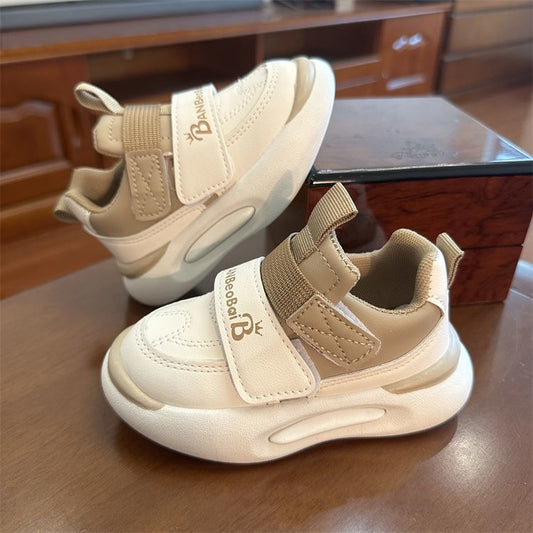 P New Baby Shoes Spring and Autumn Little White Shoes Walking Shoes Soft Sole Boys and Girls Sports Shoes Versatile 1-2-3 Years Old 5