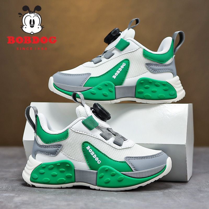 P Babu Bean Boys Shoes Spring and Autumn New Mid-sized and Older Children's Tide Mesh Breathable Casual Soft Sole Children's Sneakers