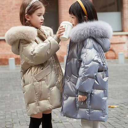 Abrigos acolchados de algodón para niños, chaquetas acolchadas de algodón para niñas, nuevo estilo de invierno 2023, abrigos acolchados de plumas para niños medianos y grandes, chaquetas sueltas, de terciopelo y engrosadas, de moda 