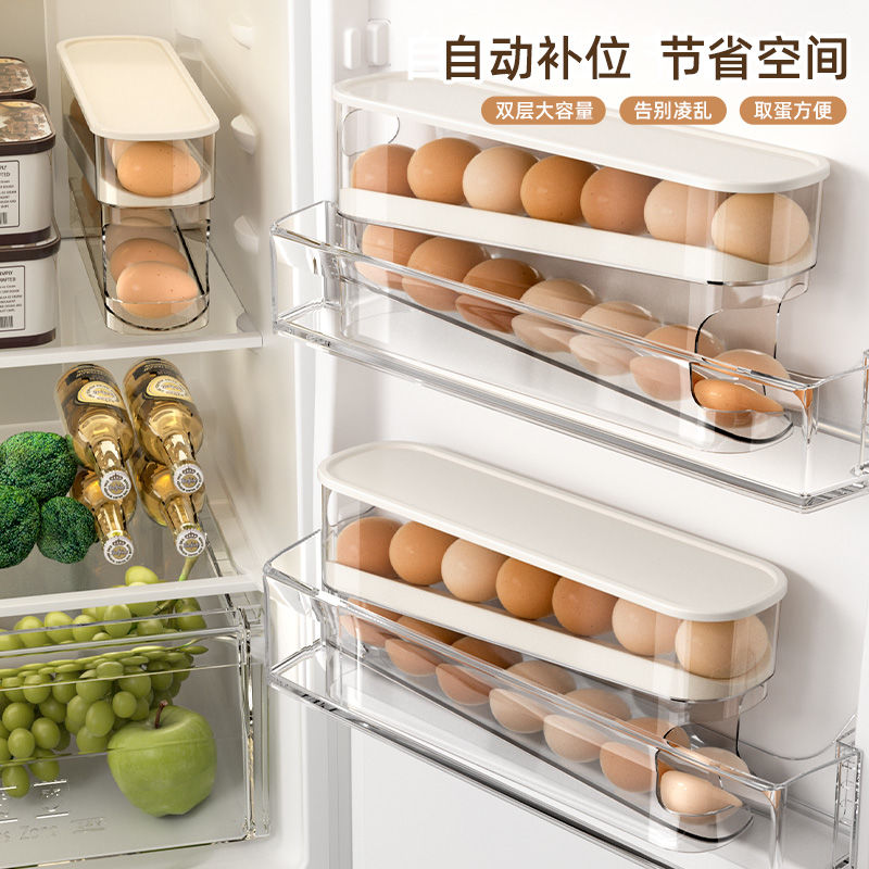 Automatic egg rolling box, egg storage box, refrigerator side door, egg box, egg holder, special sorting tool