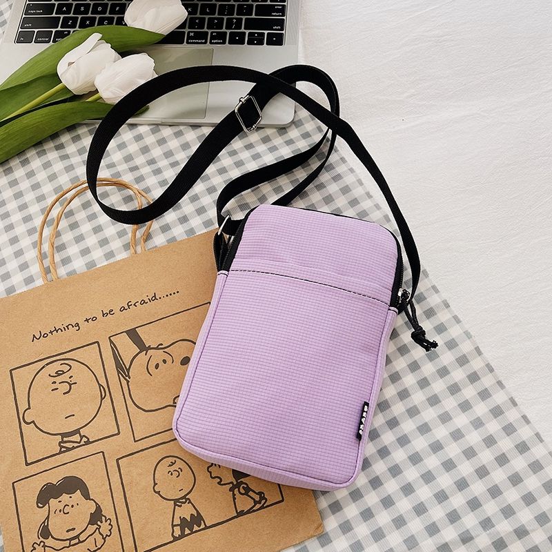 2024 Summer New Small Fresh Phone Bag Solid Color Women's Bag Fashionable Zero Wallet Simple Small Bag Mini Backpack