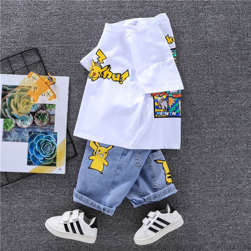 P Boys Summer Set 2024 New Fashionable and Fashionable Children's Clothing Summer Handsome Baby Summer Clothing Children's Short Sleeves