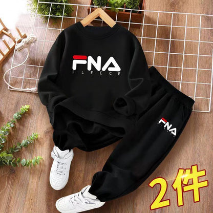 P boys sweater set new spring boys long sleeves trousers student sports children's clothing autumn two-piece set trendy