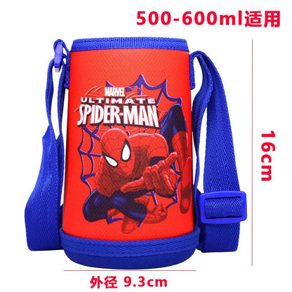 Funda para taza de agua para niños, portavasos, funda protectora con forma de oso, anticaídas universal, para llevar cruzada, correa para el hombro, funda para taza con aislamiento portátil de Disney 