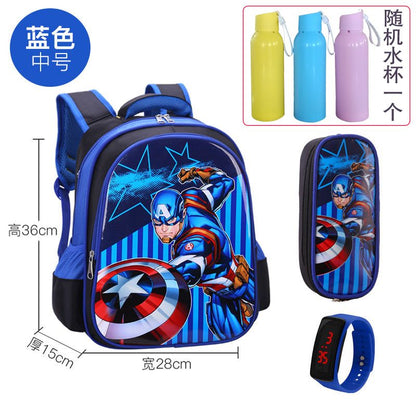 P School bags for male elementary school students, school bags for female Spider Man, grades 1-2-3-4-4-5-6, children's school bags, kindergarten school bags for female students