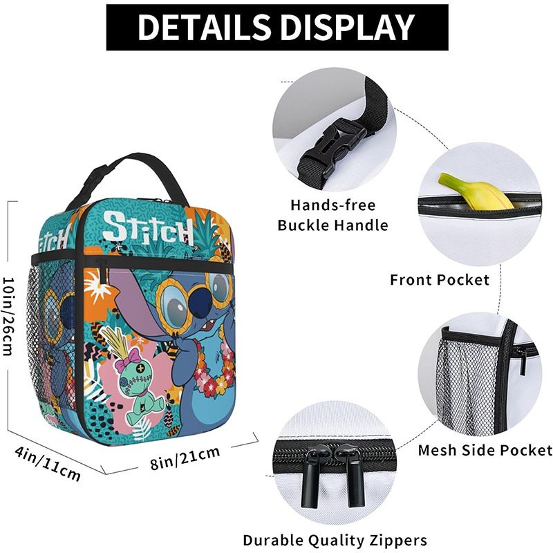 P Shi Dizai lunch bag full-body printed cartoon boys, girls, children, junior high school and primary school children&#039;s ice pack insulation package system.