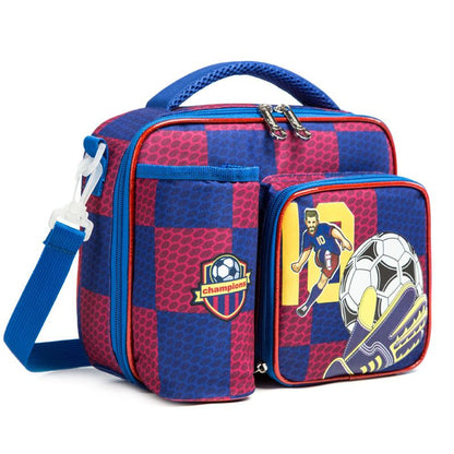 P new cartoon pupils special lunch box bag double insulation bag large capacity messenger bag light children&#039;s handbag.