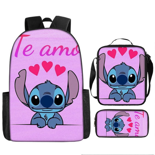 P nueva mochila secundaria de dibujos animados Shi Dizai alrededor de la mochila de moda para hombres y mujeres, bolso de gran capacidad para estudiantes. 