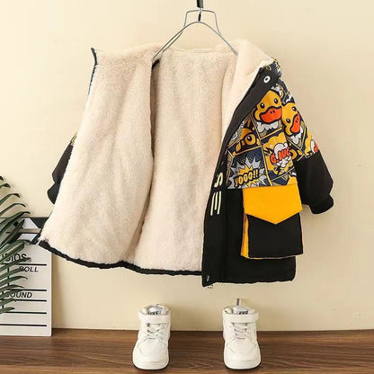 Little Yellow Duck Children's Clothes Children's Cotton Clothes Boys' Winter Clothes Thickened Girls' Cotton Clothes Boys' Winter Warm Cotton Jackets