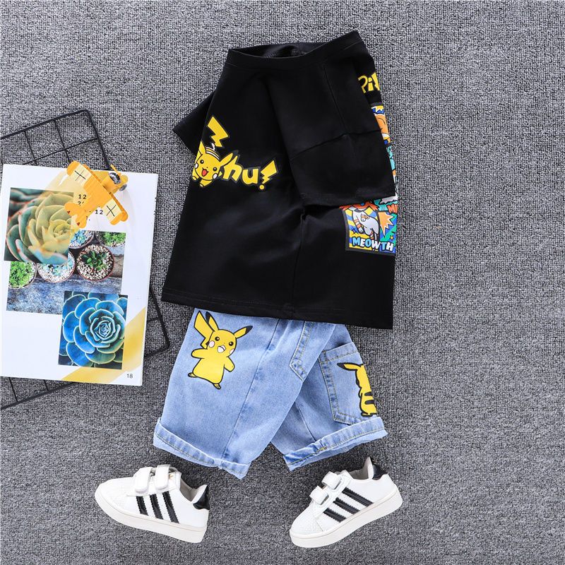 P Boys Summer Set 2024 New Fashionable and Fashionable Children's Clothing Summer Handsome Baby Summer Clothing Children's Short Sleeves