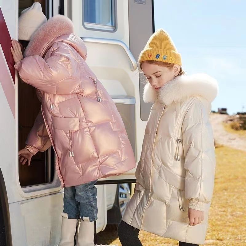 Abrigos acolchados de algodón para niños, chaquetas acolchadas de algodón para niñas, nuevo estilo de invierno 2023, abrigos acolchados de plumas para niños medianos y grandes, chaquetas sueltas, de terciopelo y engrosadas, de moda 