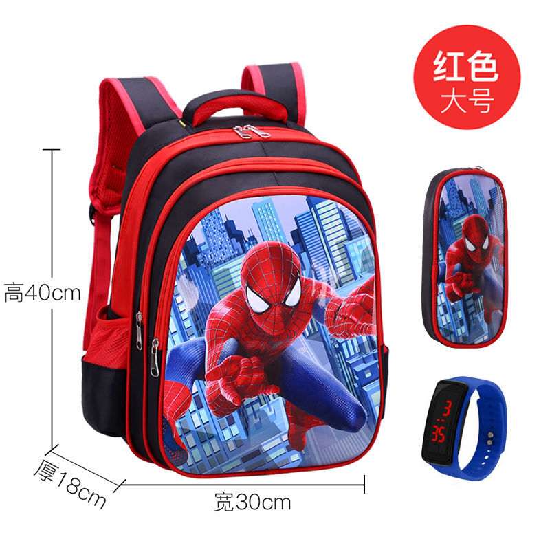 P School bags for male elementary school students, school bags for female Spider Man, grades 1-2-3-4-4-5-6, children's school bags, kindergarten school bags for female students