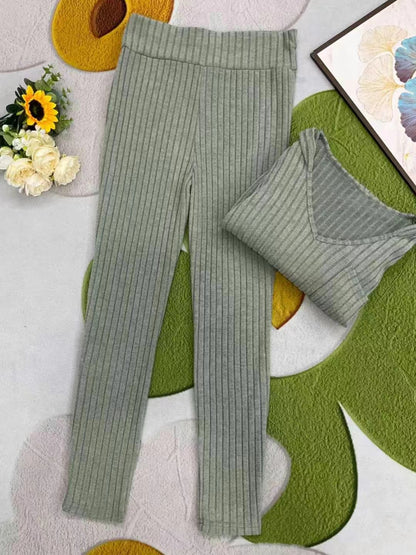 SY-118 Two-piece set pit stripe knitted set