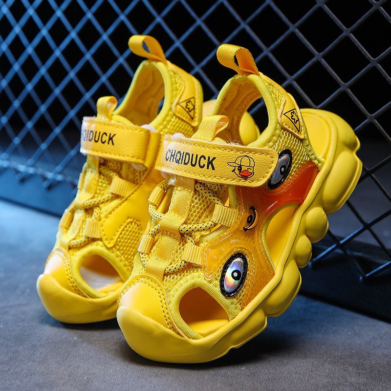 P Little Yellow Duck girl sandals baby children&#039;s sandals 2024 summer new children&#039;s sandals breathable wear-resistant shoes.