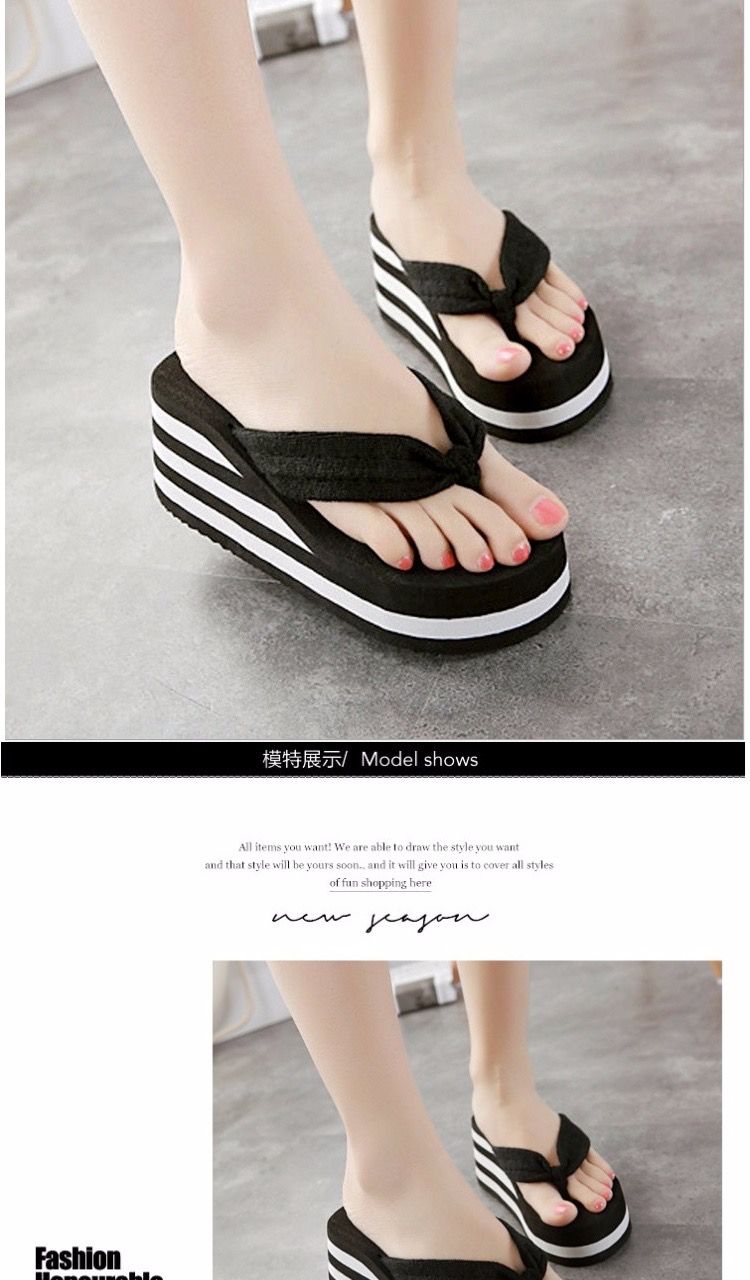 P estudiantes de verano femeninas versión coreana de zapatillas de playa zapatos 2024 nueva plataforma de moda chanclas damas antideslizantes en línea celebridad. 