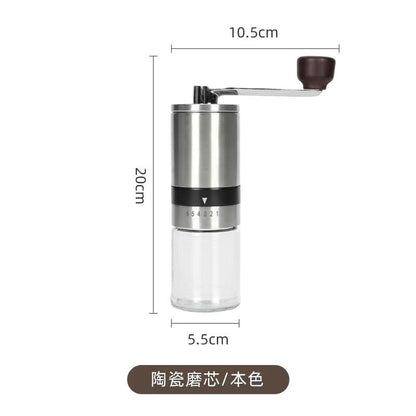 【Stainless steel grinding core】Six Adjustable Coffee Grinder, Hand Crank Coffee Grinder, Italian Home Users