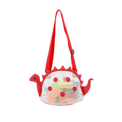 P New Summer Dinosaur Children's Beach Bag Beach Shell Bag Beach Playing Water and Sand Storage Bag 0.06kg