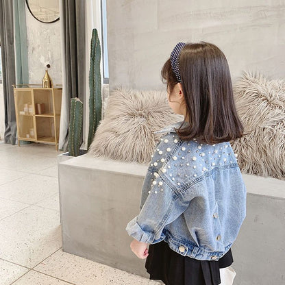 Girls' Baby Coat Women's Spring and Autumn Children's Denim New Spring Clothing Little Girls' Children's Clothing Korean Edition Foreign Style Coat