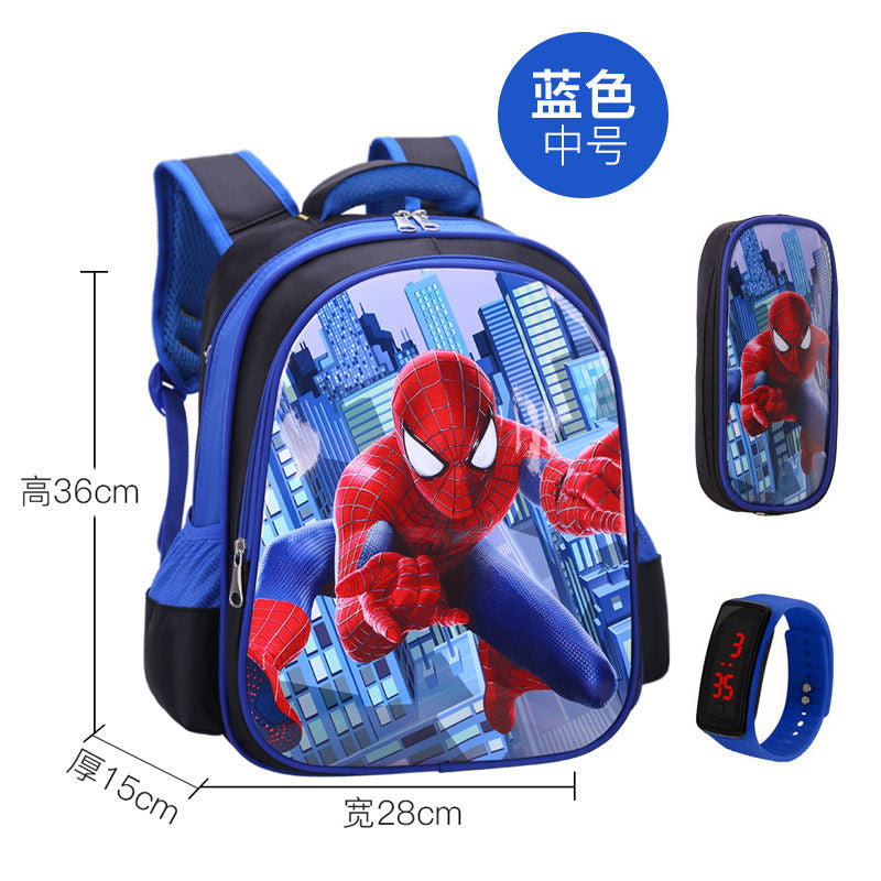 P School bags for male elementary school students, school bags for female Spider Man, grades 1-2-3-4-4-5-6, children's school bags, kindergarten school bags for female students