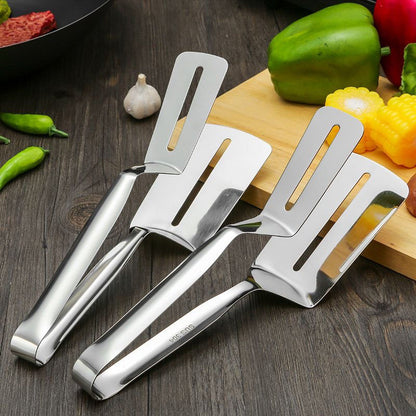 304 stainless steel fried fish anti-scald clips flipping fish shovel fried fish artifact silicone spatula steak home kitchen frying spatula